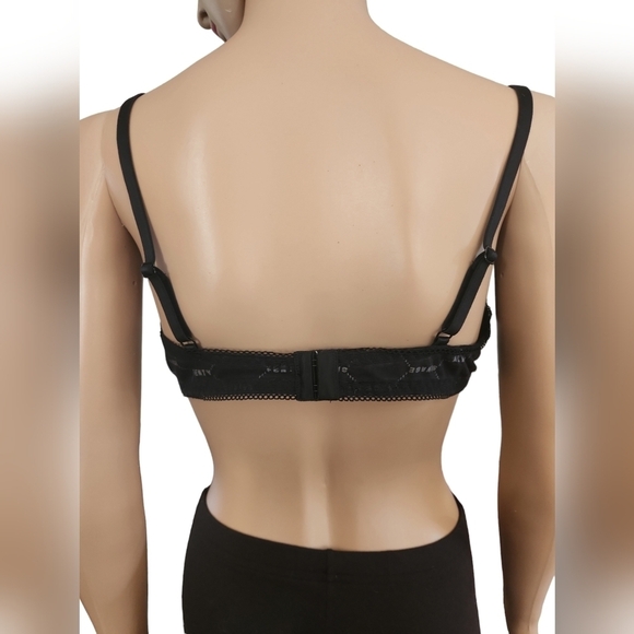 Savage X Fenty Cotton Essentials Black Caviar Logo Bralette - Picture 5 of 10